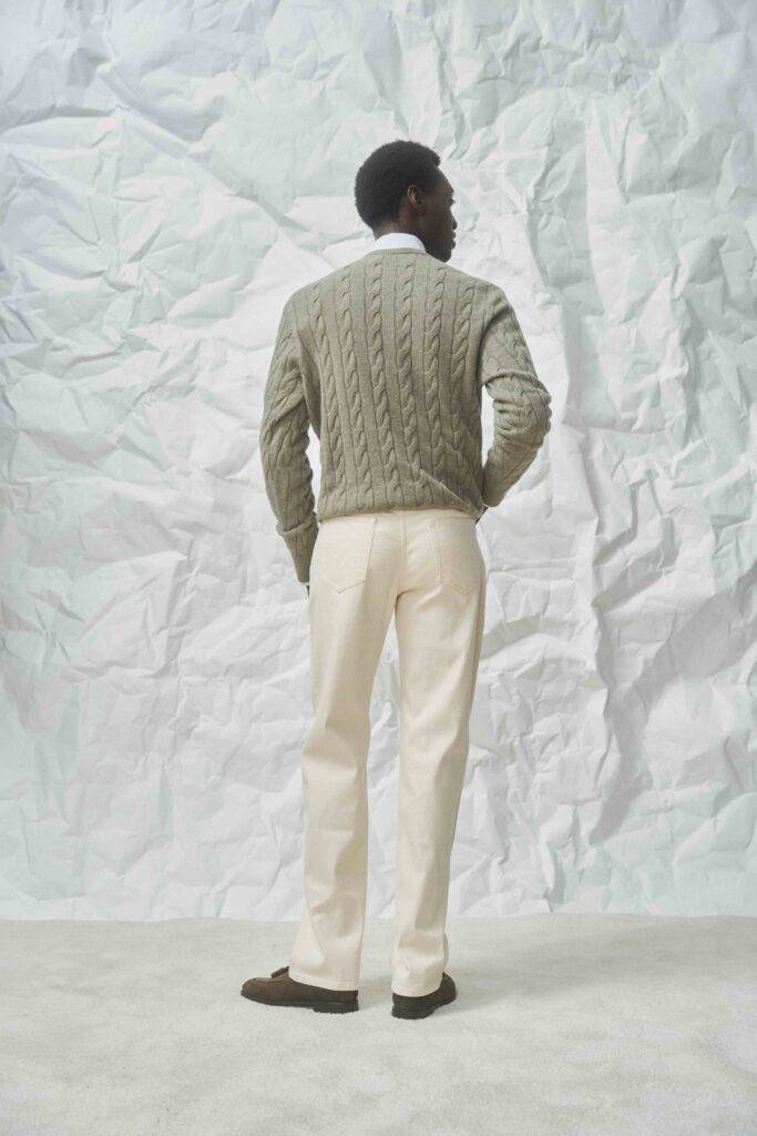 L. Moss Knit, Oxford Shirt & Off-White Denim — Monokel Berlin