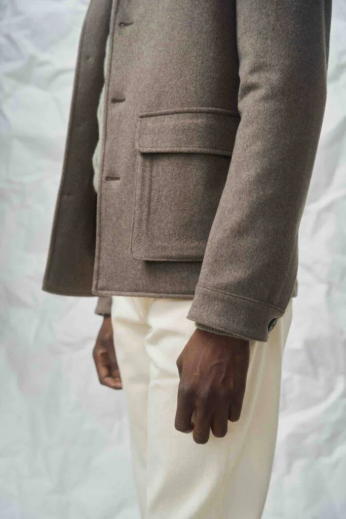 Brown Melange Fine Wool Explorer Jacket — Monokel Berlin