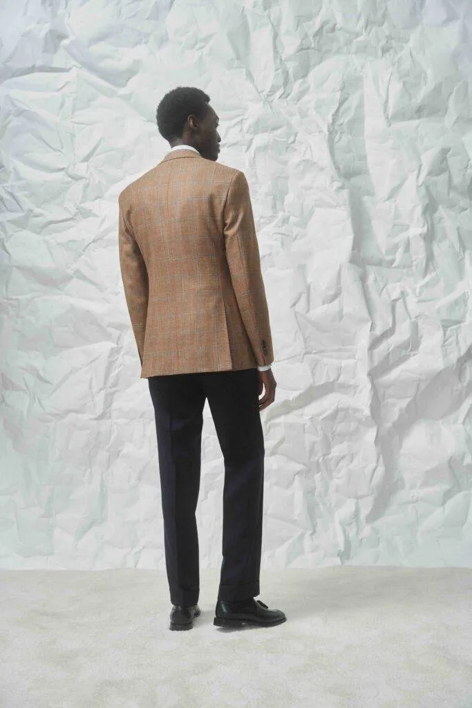 Detail am Cinnamon Windowpane Sakko