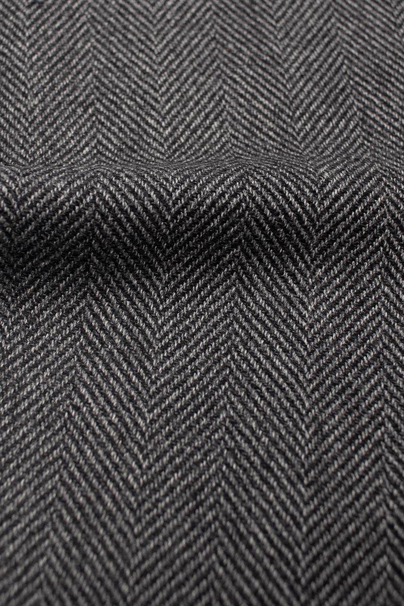 Grauer Herringbone Sakko Stoff