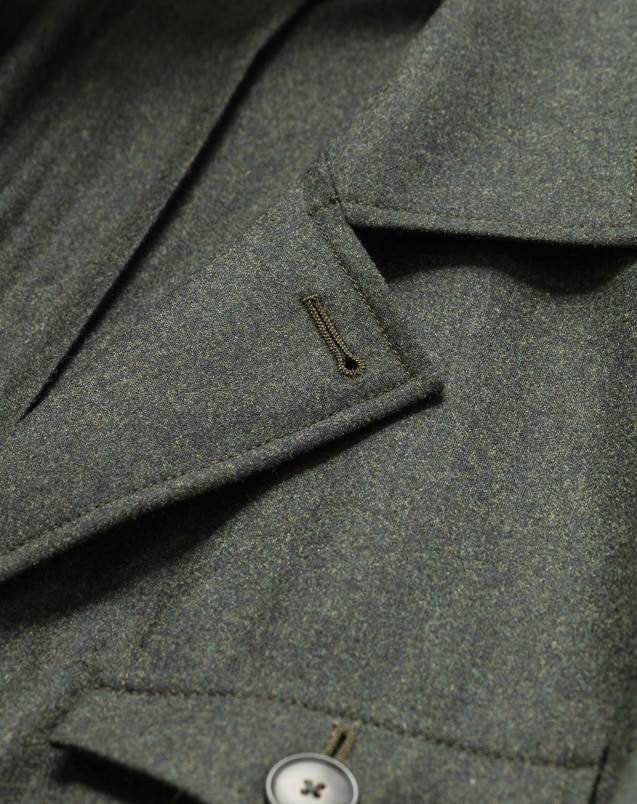 strech wollflanell knopfloch