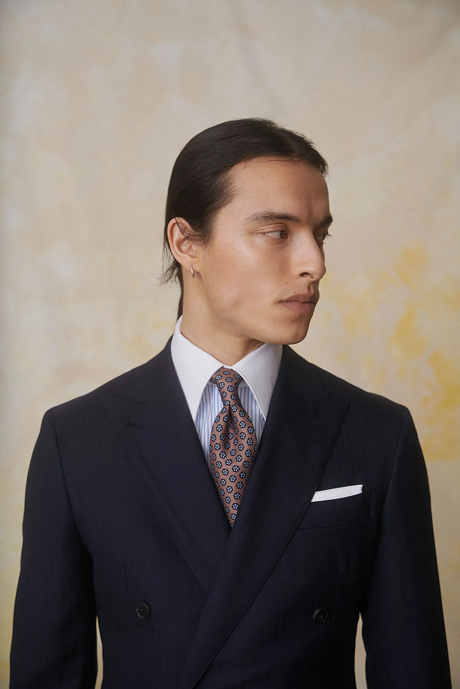 Revers Detail am Navy Zweireiher