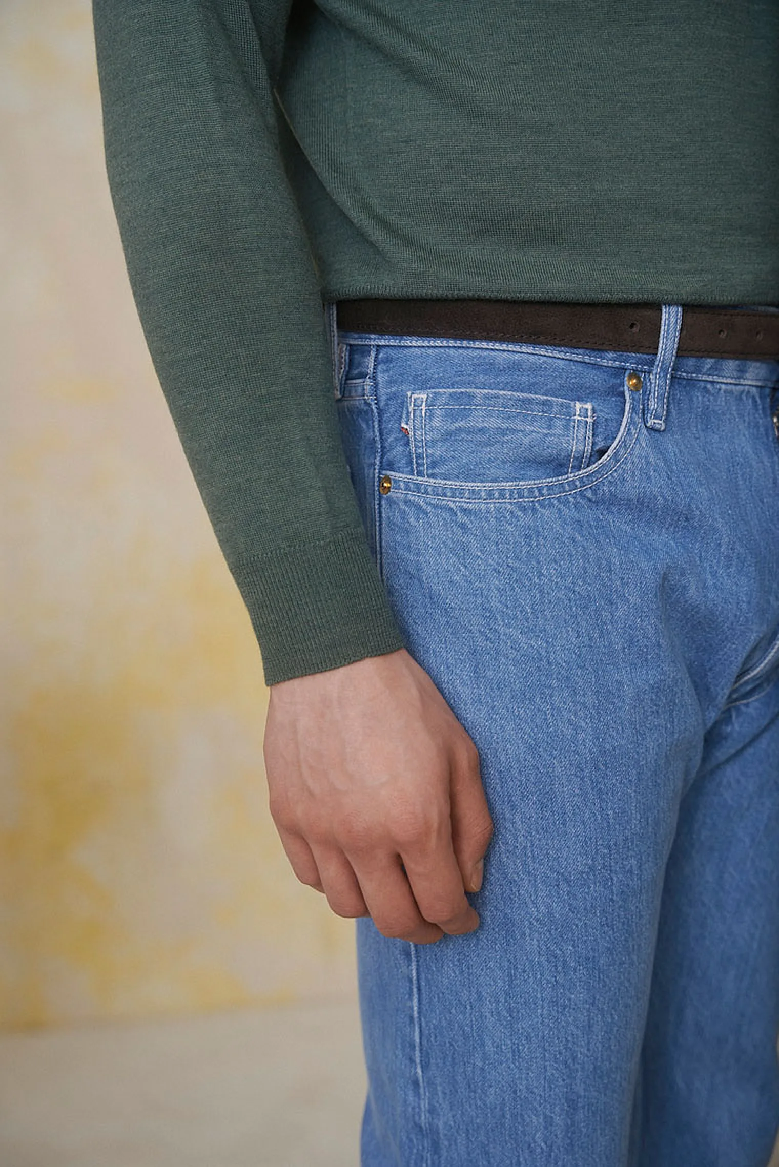 Washed Stretch Selvedge Denim mit S160 Loro Piana Merino — Monokel Berlin