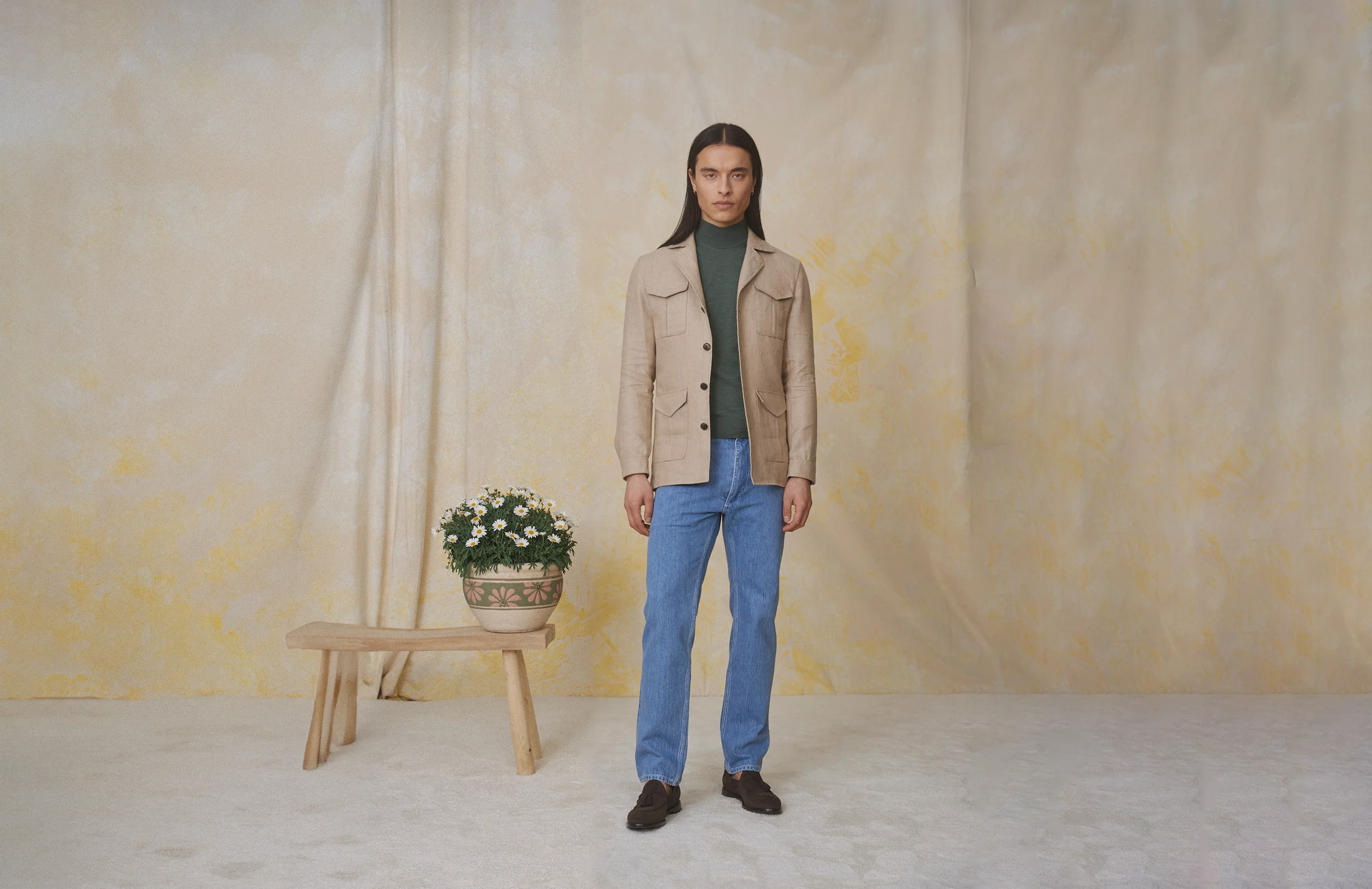 Washed Stretch Selvedge Denim mit S160 Loro Piana Merino — Casual Eleganz — Monokel Berlin