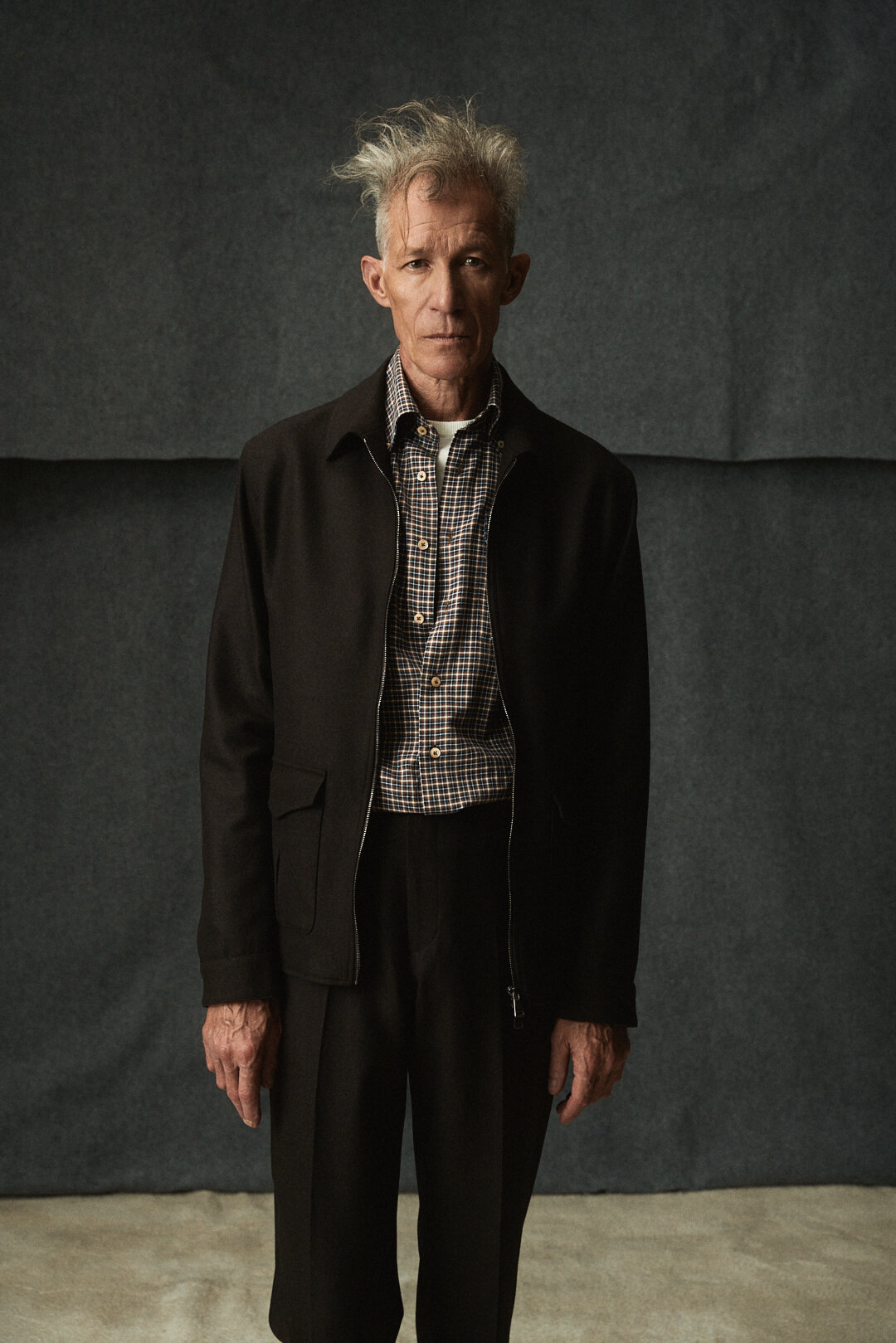 Chocolate Brown Twill Utility Jacket mit Blue Camel Check Hemd und Hose, Ansicht 7