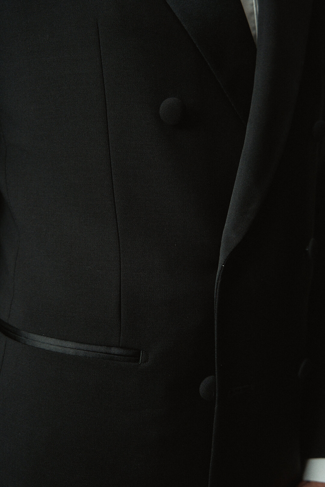 Barathea Black Smoking mit White Fine Twill Hemd, Ansicht 13