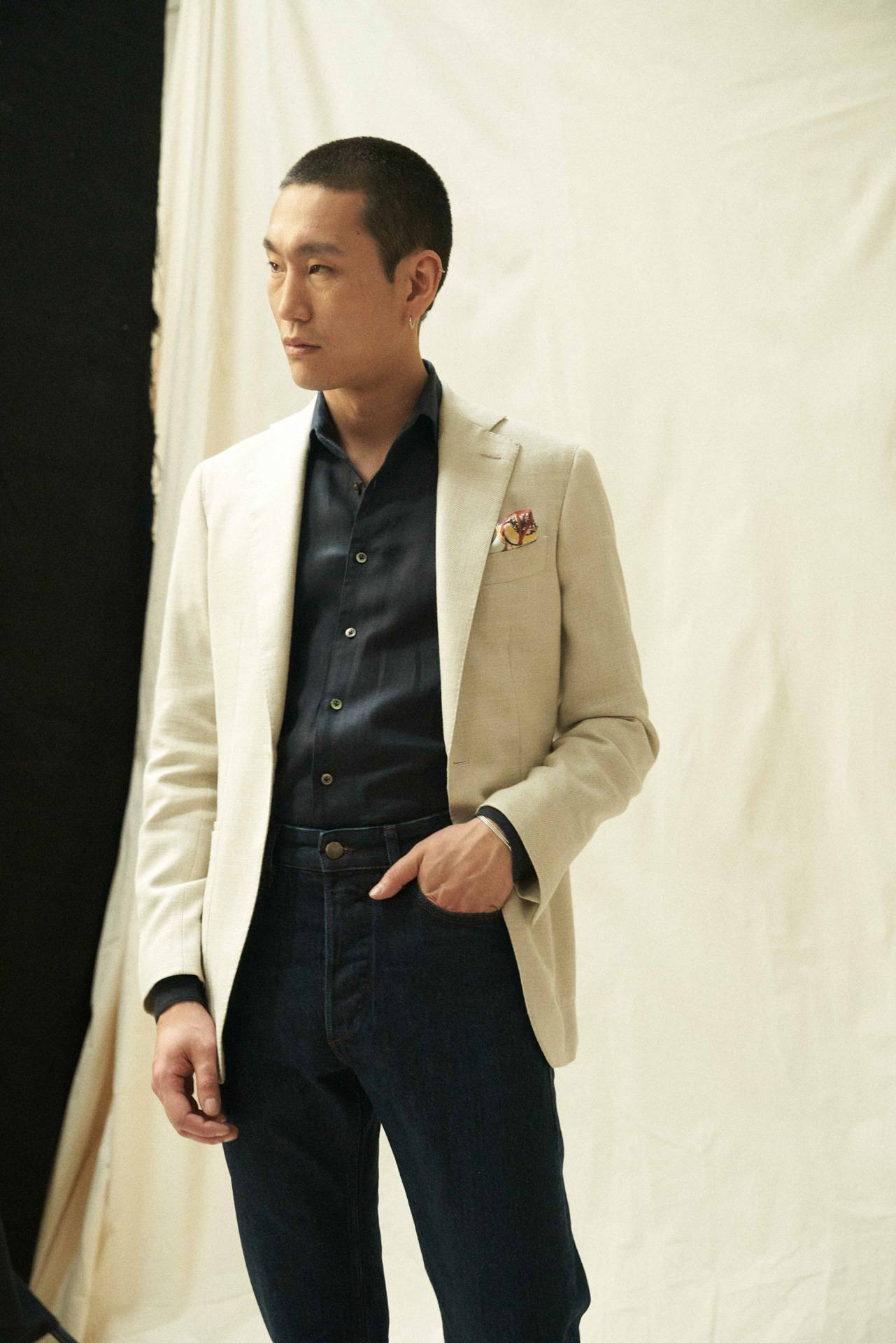 Herringbone Dinner Jacket Detailansicht