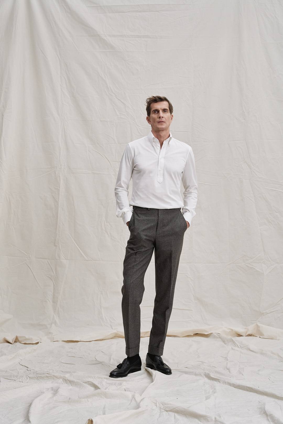 Ivory Cotton Popover Hemd — Monokel Berlin