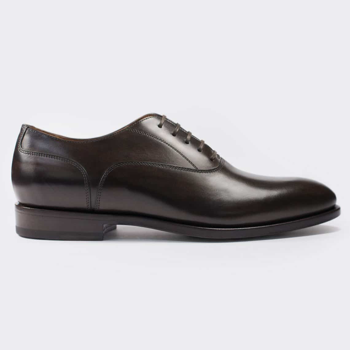 Dunkelbrauner Oxford Plain Tip Herrenschuh von Monokel Berlin