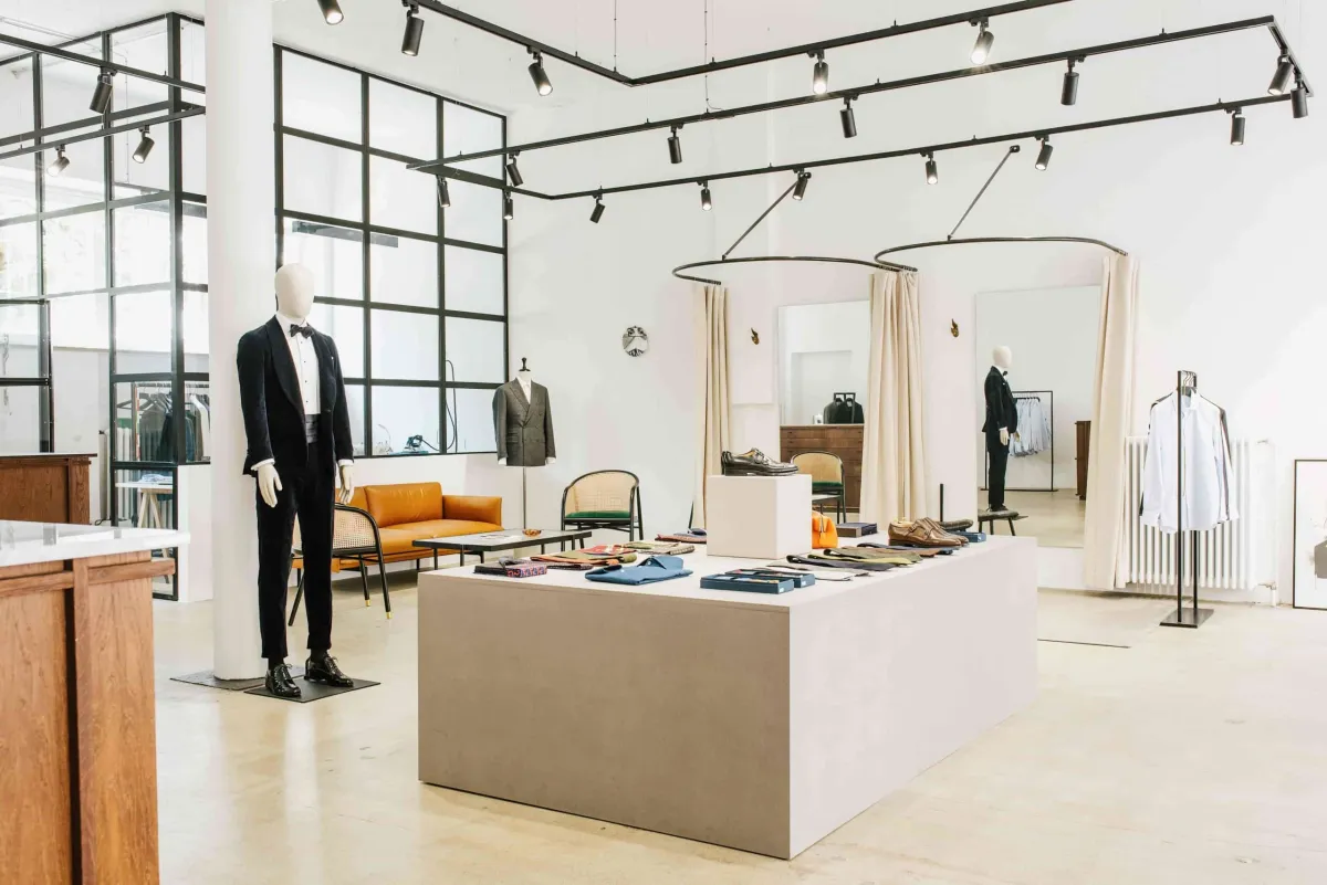 Monokel Berlin Store München im Glockenbachviertel — Maßanzug Beratung und Vermessung