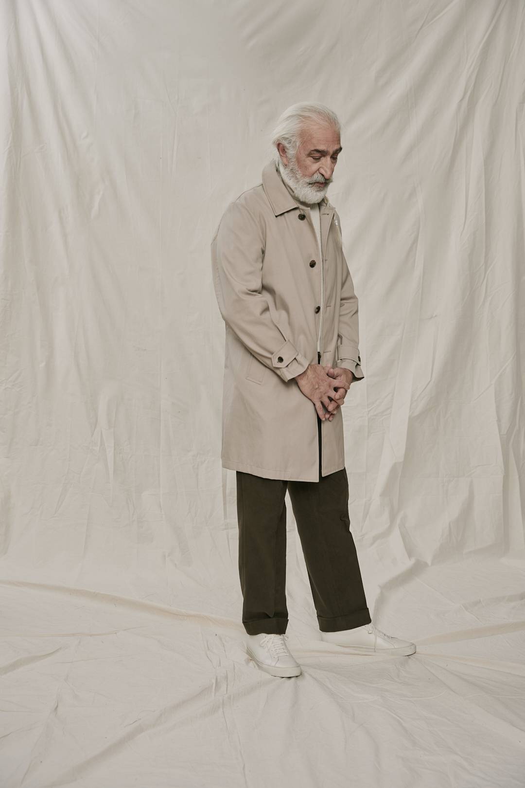 Trenchcoat aus einer wasserabweisenden Baumwollmischung