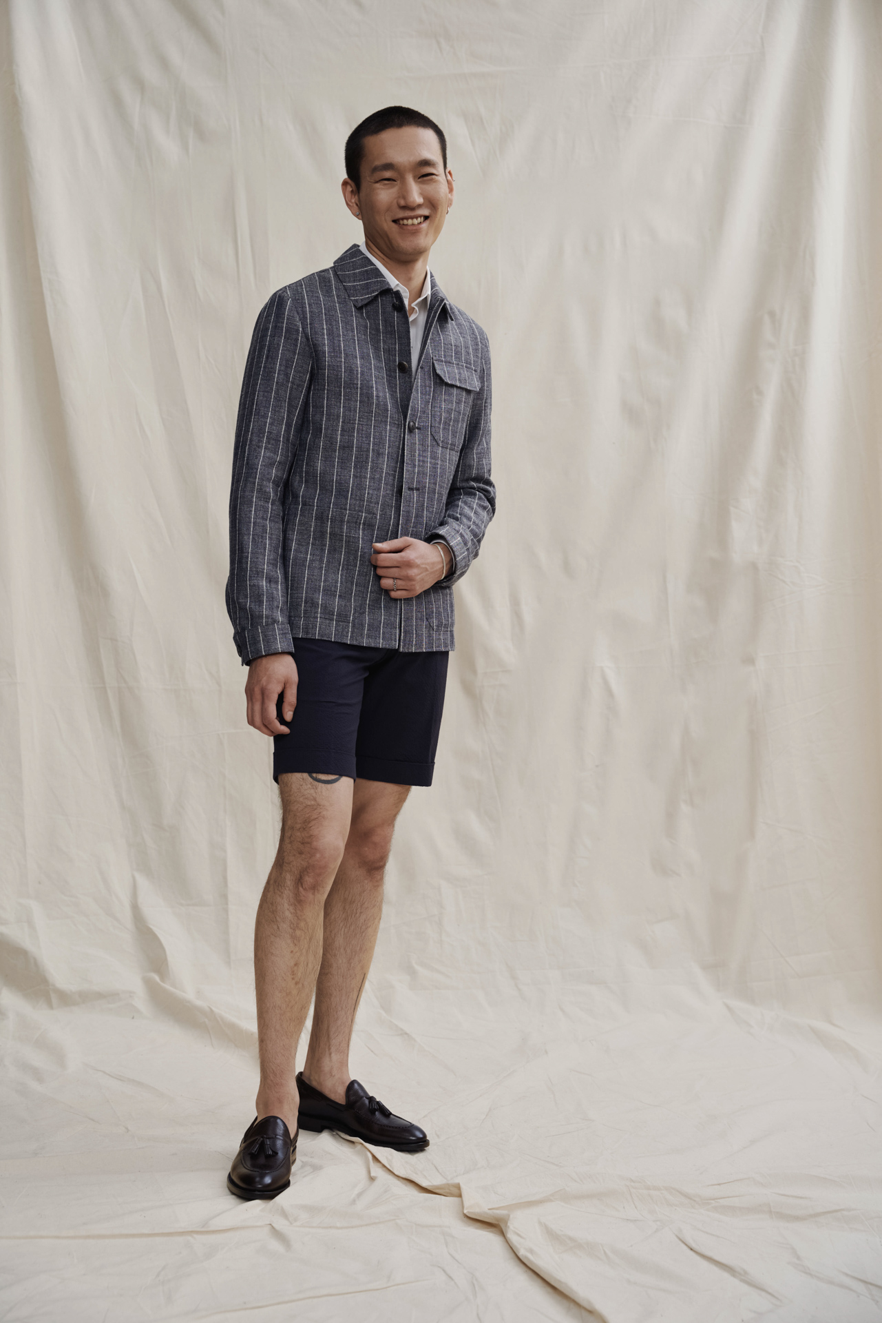 Blue-Grey Utility Jacket — Monokel Berlin