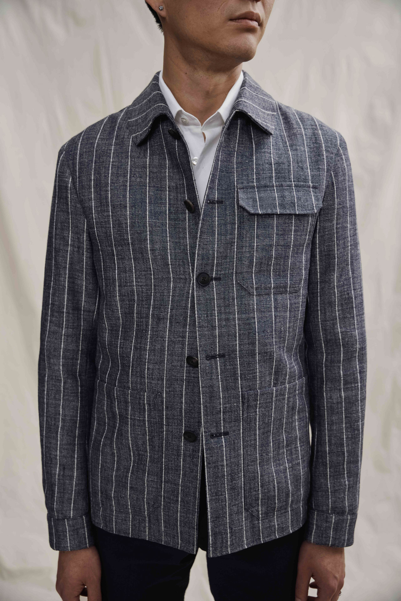 Blue-Grey Utility Jacket — Monokel Berlin