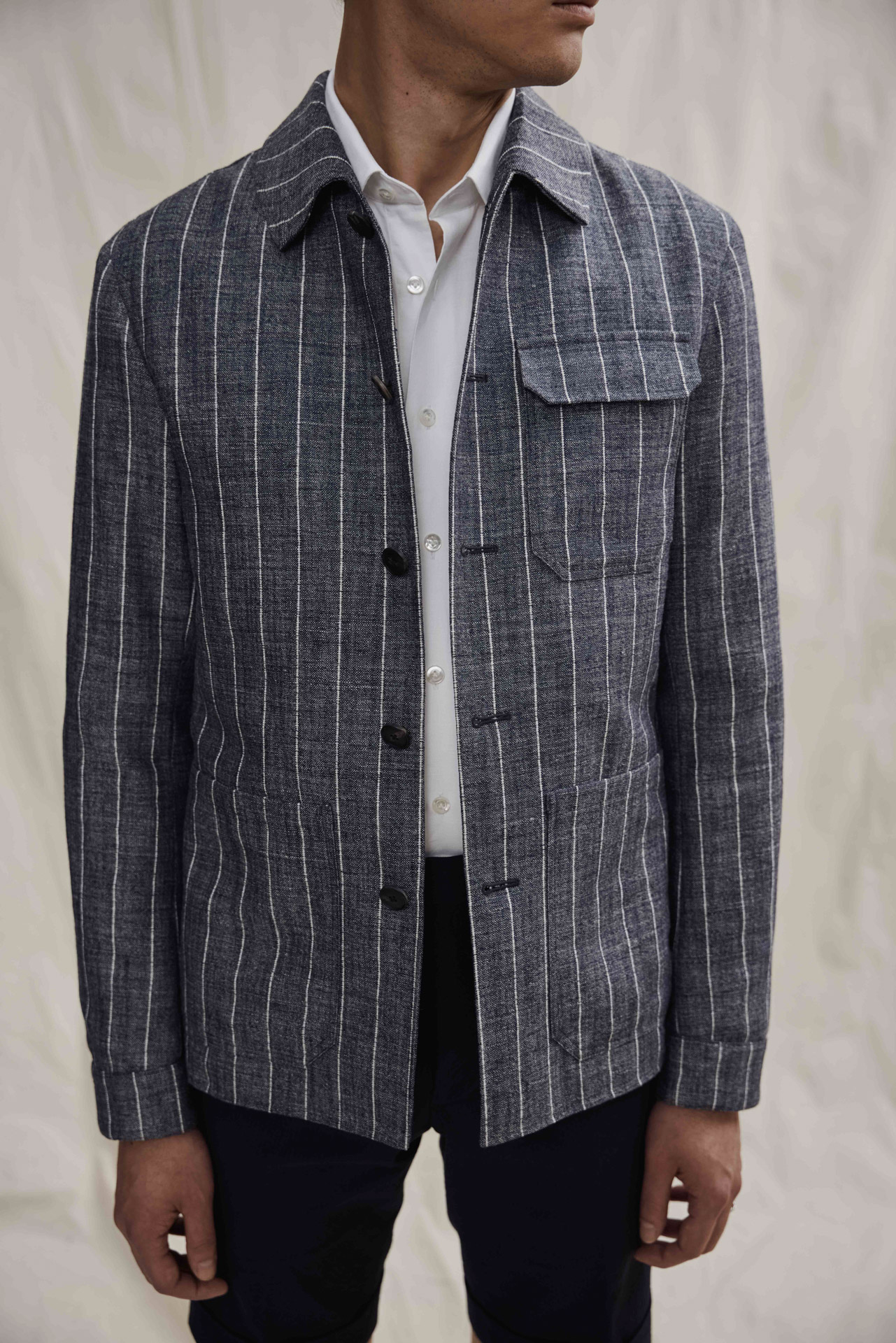 Blue-Grey Utility Jacket — Monokel Berlin