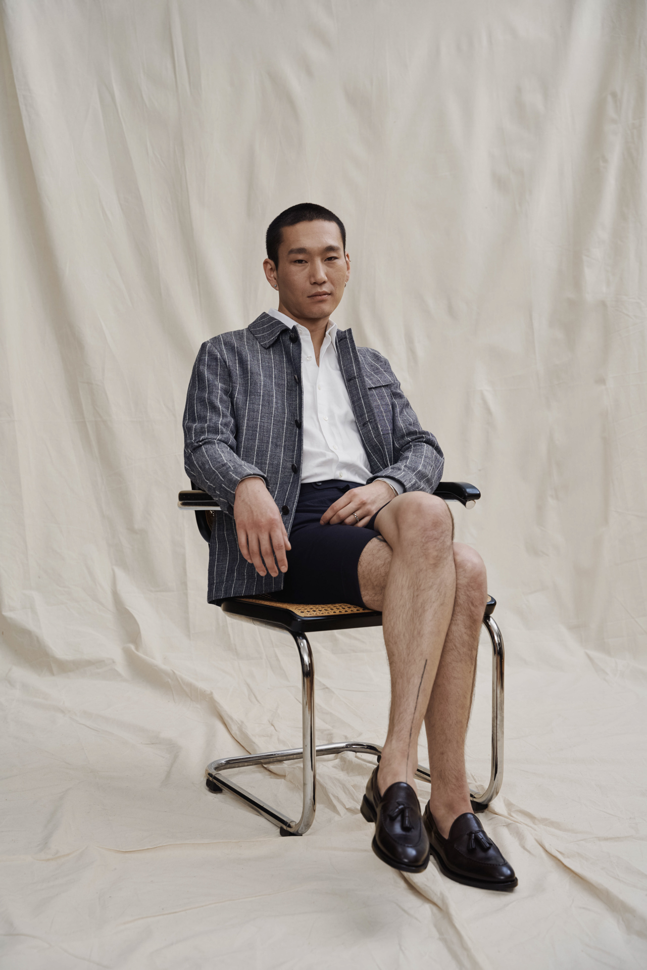 Blue-Grey Utility Jacket — Monokel Berlin