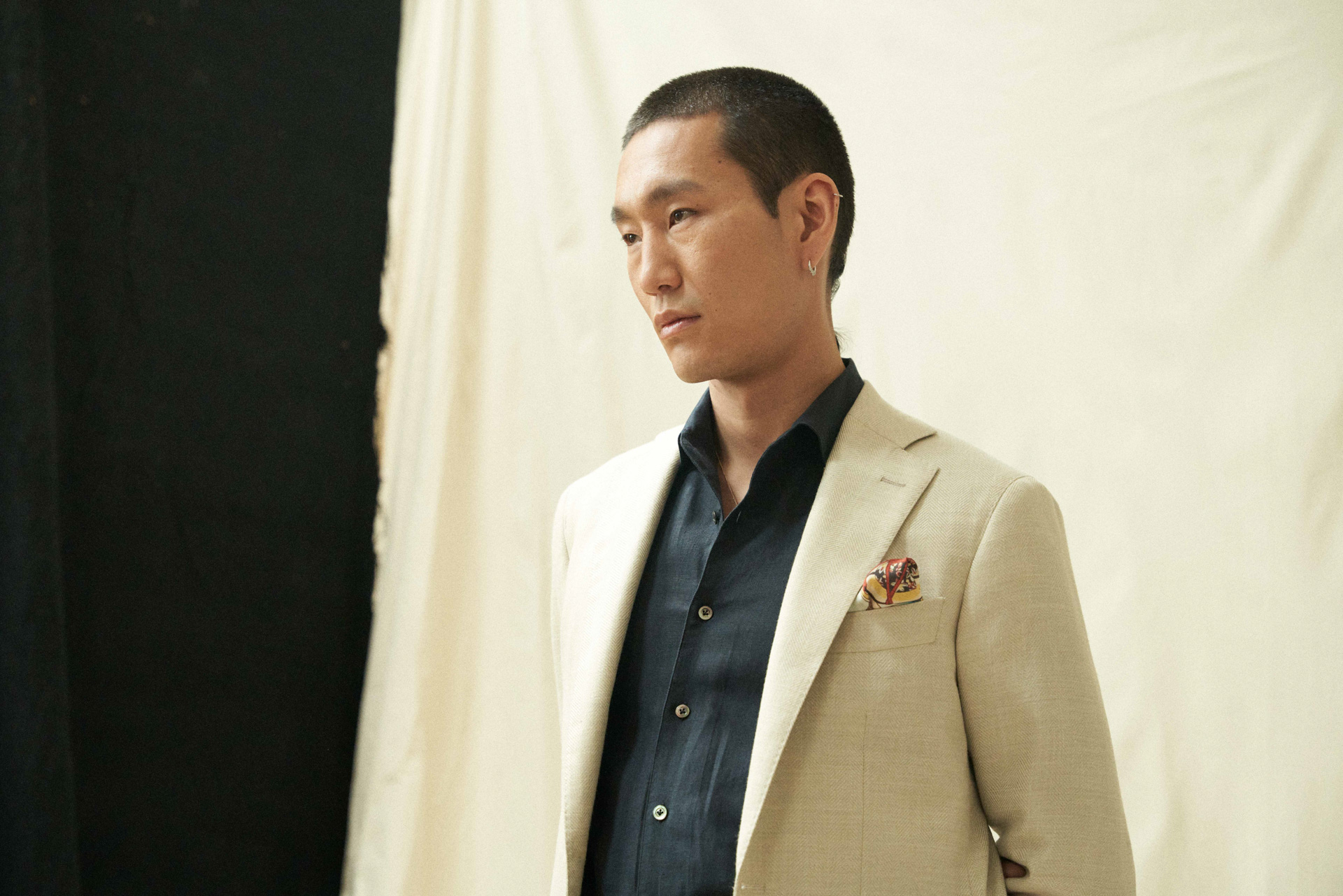 Bone Herringbone Dinner Jacket — Monokel Berlin