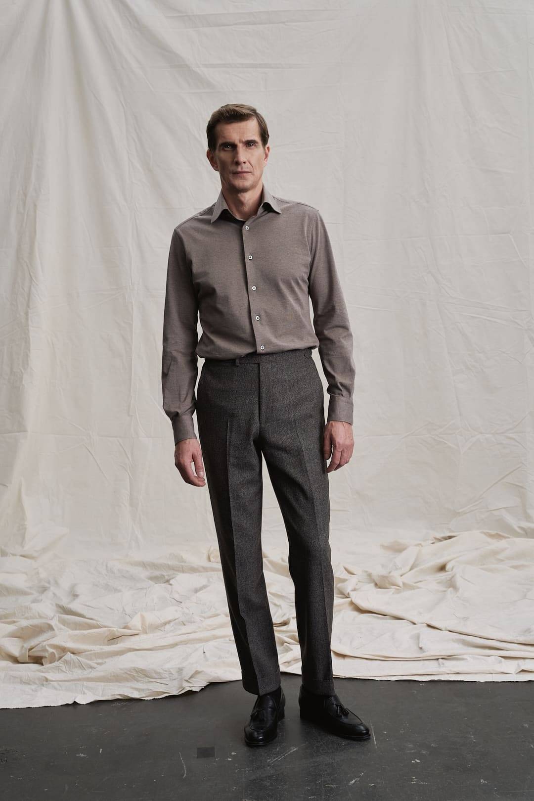 Walnut Knitted Hemd — Monokel Berlin