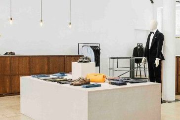 Monokel Berlin Store München in der Fraunhoferstraße mit Stoffauswahl