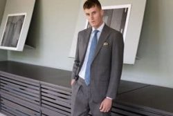 Grey made-to-measure business suit